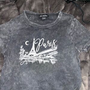 Gray Paris Graphic T-Shirt